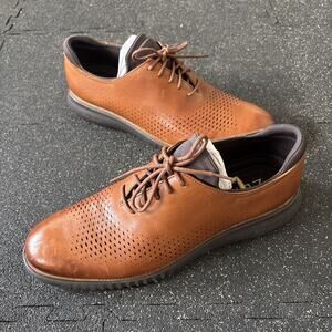 Cole Haan 2.ZeroGrand Men's Size 14 M Lined Laser Wingtip Oxford Brown C25351